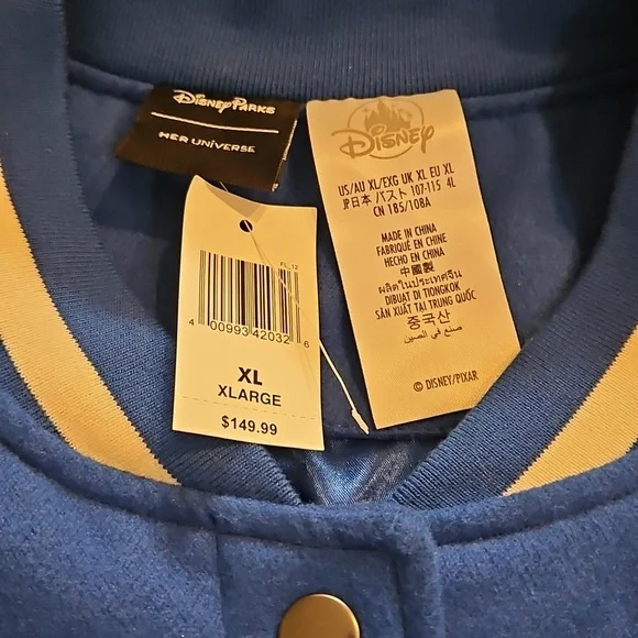 Disney Parks Pixar Monsters University Varsity Jacket By Her Universe College M - Picture 11 of 17